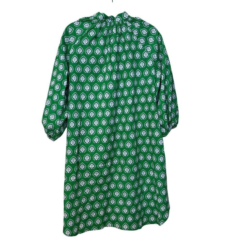 Caryn Lawn 100% Cotton Green Floral Pippi Leaf Mini Dress Size One Size - Picture 5 of 6